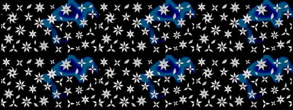 Çiçekli, yapraklı, çiçek desenli eskiz. El çizimi. Raster illüstrasyonu.