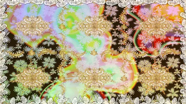 Barok tarzında kusursuz bir doğulu süsü. Tarafsız renklerde ve altın elementlerle geleneksel klasik altın raster deseni.