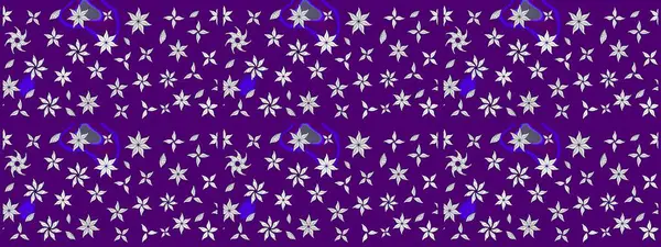 Renkli süs kenarı. Raster illüstrasyonu. Çiçek duvar kağıdı. Hint süsü. Çizim kalıbı. Menekşe renklerinde.