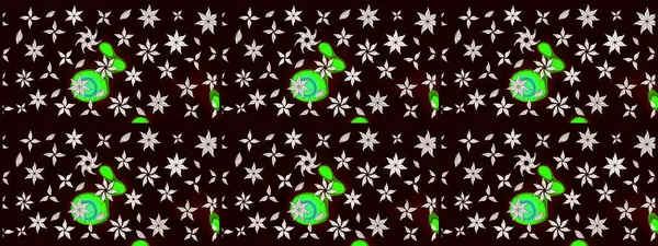 Siyah renkli etnik çiçeklerle süslenmiş zarif bir eskiz şekli. Raster Çiçek İllüstrasyonu güzel tekstil..