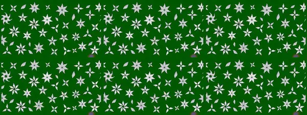 Yeşil renkli etnik çiçeklerle süslenmiş zarif bir eskiz şekli. Raster Çiçek İllüstrasyonu güzel tekstil..