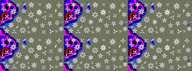 Moda baskısı. Dekorasyon ve tasarım için güzel bir desen. Raster illüstrasyonu. Suluboya çizim kalıbı. Çiçeğin suluboya çizimlerinin mükemmel deseni. Eski.