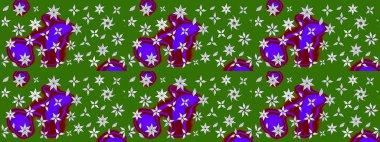 Raster. Eski usul. Raster illüstrasyonu. Eskiz geçmişi. Kumaş, tekstil, duvar kağıdı baskısı için. Tomurcukları çiçekli sevimli çiçek deseni..