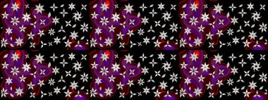 Tony 'nin kumaş kalıbını çiz. Raster illüstrasyonu. Modaya uygun kumaş deseni. Küçük çiçekte sevimli çiçek deseni var..