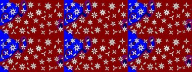 Raster illüstrasyonu. Kırmızı renkte çiçekler. Çizim çiçek deseni duvar kağıdı için kullanılabilir.