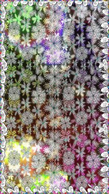 Raster illüstrasyonunda kusursuz çiçek deseni. Gri renkli çiçekler.