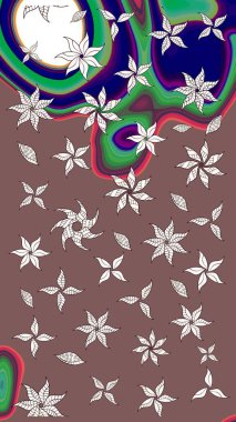 Küçük çiçekteki sevimli çiçek deseni. Raster illüstrasyonu. Tony 'nin kumaş kalıbını çiz. Modaya uygun kumaş deseni.