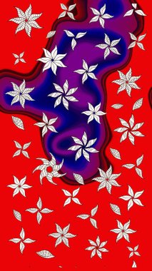 Elle çizilmiş sonbahar çiçeği deseni. Renkli kırmızı çizim kalıbı. Doodle tarzı. Tekstil ve kapak tasarımı için mükemmel. Kırmızı renkte çiçekler.