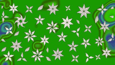 Raster illüstrasyonu. Raster. Eskiz geçmişi. Tomurcukları çiçek olan sevimli bir çiçek deseni. Kumaş, tekstil, duvar kağıdı baskısı için. Antika retro tarzı.