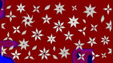 Küçük çiçekte güzel bir çiçek deseni var. Çiçekli çiçek deseni, suluboya. Raster deseni.