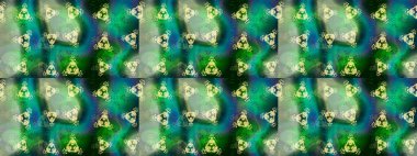 Raster kış deseni. Çiçek Elementleri 'nin soyut geçmişi. Yeşil, mavi ve nötr renkler üzerine tasarım. Raster illüstrasyonu.