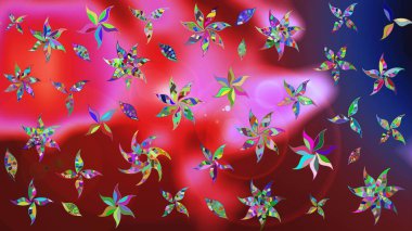 Küçük çaplı çiçeklerdeki basit şirin desenler. Tekstil veya kitap kapakları, imalat, duvar kağıtları, baskı, hediye paketi ve yapıştırma kitabı için çiçek eskizi geçmişi. Raster illüstrasyonu.