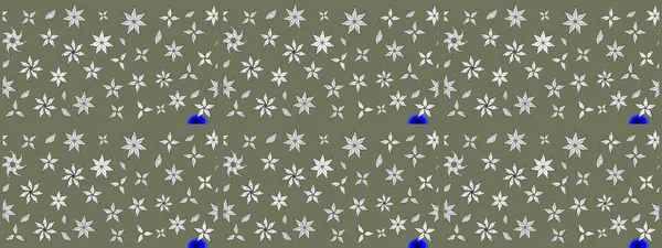 Çiçekler, dallar, bitkiler ve çiçekler. Raster illüstrasyonu. El çizimi. Güzel kumaş deseni.