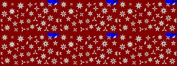 Raster deseni. Patlayan çiçekler soyut olarak yerleştirilmiş. Kibarca, kırmızı renkte bahar çiçekleri. Raster illüstrasyonu.