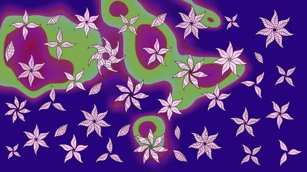 Raster güzel bir çiçek deseni çizmiş. Bahar mevsimi. Nazik romantik baskı. Tatil havası..