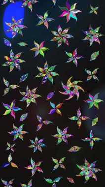 Eski usul. Kumaş, tekstil, duvar kağıdı baskısı için. Tomurcukları papatya çiçekleri olan sevimli bir çiçek deseni. Miles Fleur, süslü püslü bir süs. Raster illüstrasyonu. Taslak arkaplan.