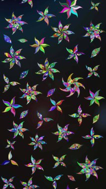 Gri renkli şirin tekstil tarzında. Raster illüstrasyonu. Renkli çizim kalıbı. Çiçek arkaplan. Çiçek duvar kağıdı.