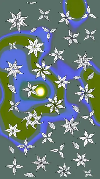 Halk tarzı. Modern çiçek arkaplanı. Moda baskıları için zarif bir şablon. Rengarenk çiçekleri ve doğal renklerde yaprakları olan harika bir çiçek deseni..