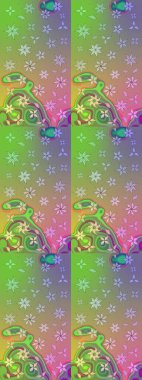 Çiçekler suluboya eskiz deseni. Raster Stili kumaş deseni.