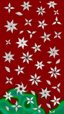 Kırmızı renkte çiçekler olan çiçek deseni çiz. Suluboya tarzında kırmızı renkte çiçekler.