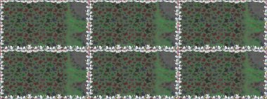 Kusursuz renksiz desen. Tekrarlanan karalamalar. Yeşil arka planda el çizimi. Mistik, semboller..