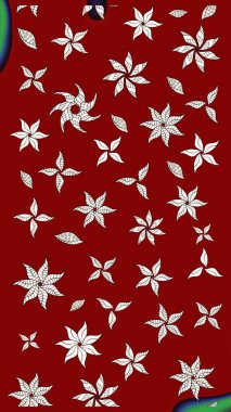 Kabile sanatı boho baskısı, klasik çiçek arkaplanı. Soyut etnik raster çizim kalıbı. Arkaplan dokusu, duvar kağıdı, kırmızı renkli çiçek teması.