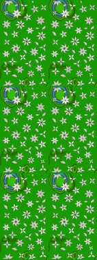 Soyut etnik raster çizim kalıbı. Kabile sanatı boho baskısı, klasik çiçek arkaplanı. Arkaplan dokusu, duvar kağıdı, yeşil renkli çiçek teması.