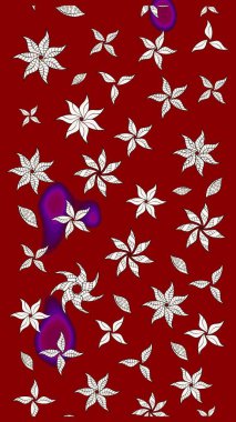 Raster - stok. Eskiz arkaplan modeli. Suluboya, elle çizilmiş. Vadinin çiçekleri kırmızı renklerde.