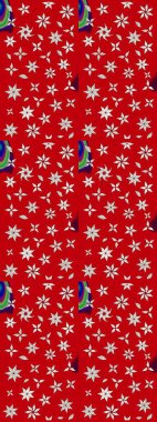 Çiçekli karalama şeklinde Raster çiçek deseni. Kibarca, kırmızı renkte bahar çiçekleri. Raster illüstrasyonu.