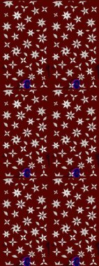 Kırmızı renkli şirin çiçek deseni. Düz Çiçek Elementleri Tasarımı. Raster Modaya uygun kumaş deseni. Renkli Bahar Teması çizim şablonu.