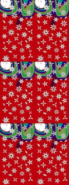 Sketch Colour Spring Theme eskiz kalıbı. Kırmızı renkte çiçekler. Düz Çiçek Elementleri Tasarımı. Sevimli çiçek raster deseni.