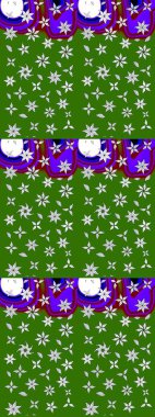 Sanat, çiçeklere ilham verir ve arka plan bırakır. Karalama çiçekleri çizim kalıbı. Yeşil el çizimi desen. Raster deseni.