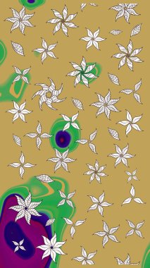 Modaya uygun kumaş deseni. Raster illüstrasyonu. Tony 'nin kumaş kalıbını çiz. Küçük çiçekte sevimli çiçek deseni var..