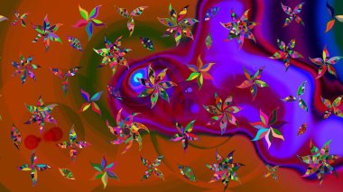 Simple cute pattern in small-scale flowers. Raster illustration. Floral sketch background for textile or book covers, manufacturing, wallpapers, print, gift wrap and scrapbooking.