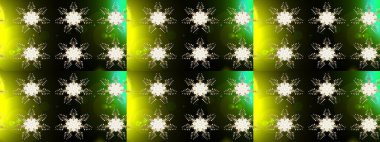 Kar tanesi rengarenk desen. Raster kar taneleri arka planda. Soyut kar taneleri arkaplanda izole edilmiş düz dizayn. Kar taneleri deseni. Raster illüstrasyonu.