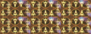 Kar taneleri deseni. Raster kar taneleri arka planda. Kar tanesi rengarenk desen. Raster illüstrasyonu. Soyut kar taneleri arkaplanda izole edilmiş düz tasarım.