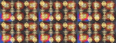 Yeni yıl kar tanesi. Güzel soyut kar tanesi raster tasarımı. Düz kar karalama ikonları, kar taneleri silueti kahverengi, gri ve sarı renkler Noel afişi için, kartlar.