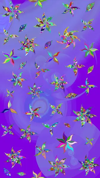 Küçük çiçekte güzel bir çiçek deseni var. Raster deseni. Çiçekli çiçek deseni, suluboya..