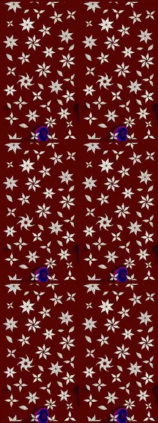 Kırmızı renkli şirin çiçek deseni. Düz Çiçek Elementleri Tasarımı. Raster Modaya uygun kumaş deseni. Renkli Bahar Teması çizim şablonu.