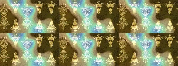 Kahverengi, nötr ve mavi renkte çiçeklerle çizilmiş çiçek deseni. Çiçekler suluboya tarzında kahverengi, nötr ve mavi renklerde.