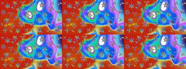 Doodle tarzı. Mavi renkli çiçekler. Elle çizilmiş sonbahar çiçeği deseni. Renkli mavi çizim kalıbı. Tekstil ve kapak tasarımı için mükemmel.