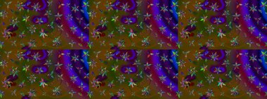 Kahverengi renkli çiçekler. Raster illüstrasyonunda çiçek deseni çizimi.