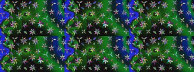 Klasik taslak çizimi. Raster çiçek izi. Raster Yumuşak kumaş deseni. Çiçek yeşili çizim deseni.