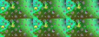 Raster. Sabıka fotoğraflarında, bebek kıyafetlerinde, duvar kâğıtlarında, paket kutularında falan kullanılabilir. Zarif, parlak ve eskiz yeşil çiçek deseni tasarımı.
