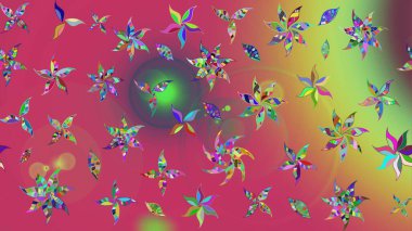 Kumaş desenli papatya çiçeği detayı. Pembe renkte çiçekler.