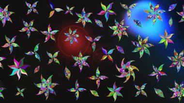 Küçük çiçekteki sevimli çiçek deseni. Güzel kumaş deseni. Güzel karalamalı çiçek desenli çizim. Raster illüstrasyonu.