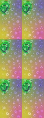 Parlak çiçekli nötr renkler üzerine soyut çizim deseni. Çiçeksel elementlerle süslenmiş zarif raster dokusu. Küçük çiçekte şirin bir çiçek deseni var..