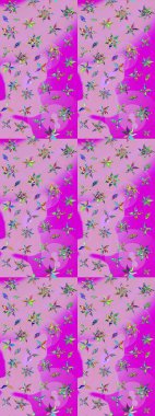 Üzerinde gelincikler ve vadi zambakları olan renkli çiçek desenli nakış deseni. Tekstil tasarımı için doğal renklerde geleneksel halk çiçekleri buketi.