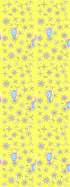 Çizim çiçek deseni duvar kağıdı, web sitesi arka planı, ambalaj kağıdı, davetiye, broşür, afiş veya web sitesi için kullanılabilir. El çizimi Raster çizimi. Parlak elementlerin.