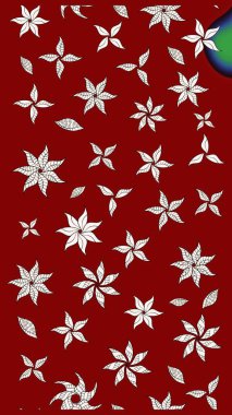 Yapraklı çizim şekli. Şirin, zarif çiçekler Raster illüstrasyonu. Poster ya da kapak için arka plan. Tekstil için figür. Davetiye ve kartpostal tasarımı için dekoratif çiçek unsurları.